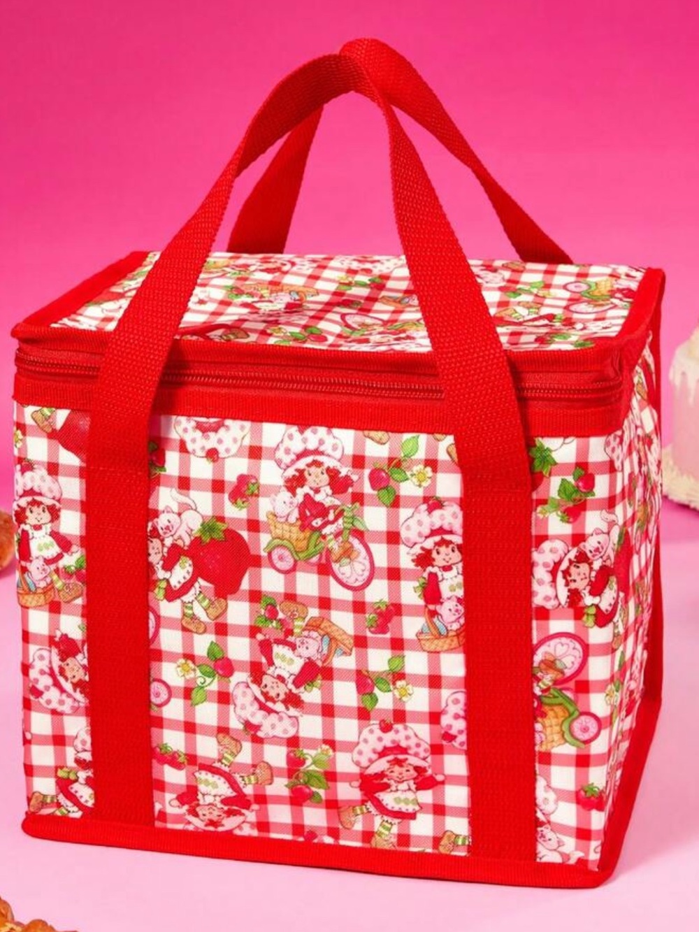Retro Gingham Strawberry Shortcake Insulated Lunchbag NEW 🏷️